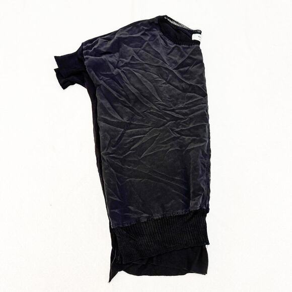 Bailey 44 Black Crew Neck Short Sleeve Top Sheer Trim Size M - Picture 4 of 6